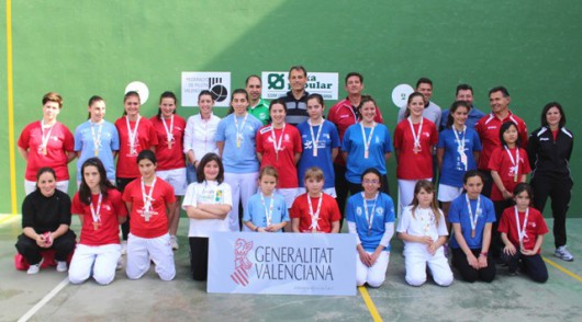 Borbotó, Moixent y Valencia, campeonas de los “XXXIII JECV de frontón individual”