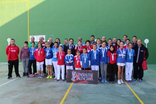 Las escuelas de Algimia, Meliana, Moixent y Borbotó, campeonas femeninas de los “XXXIV JECV One Wall