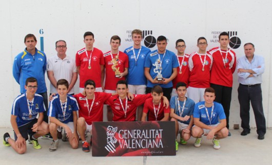 Alcántera-Cárcer y Genovés campeones provinciales de raspall en juveniles y cadetes