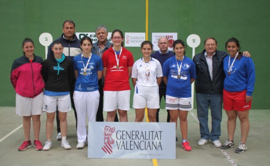 Victoria de Valencia y Amparo de Moncada campeonas de frontón individual de los JECV