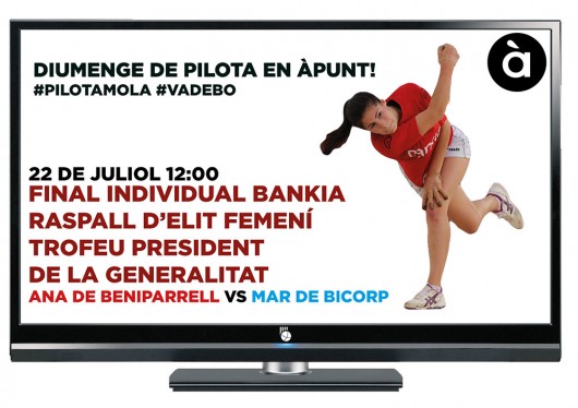 À Punt retransmet el diumenge en directe la Final del Campionat Individual Bankia de Raspall d'Elit 