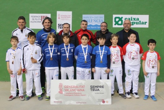 Las escuelas de Valencia conquistan los oros en los XXXVII JECV de Frontón Parejas 